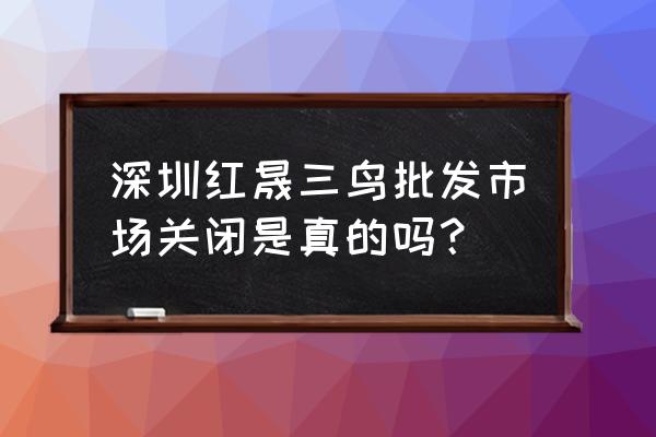 布吉三鸟批发市场搬去哪里了 深圳红晟三鸟批发市场关闭是真的吗？