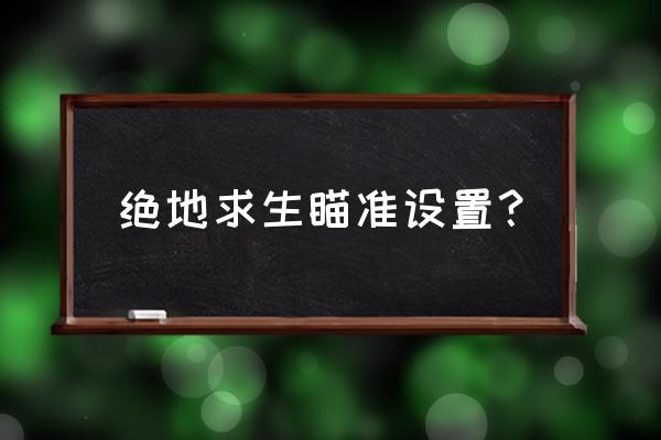 绝地求生如何设置肩射和腰射 绝地求生瞄准设置？