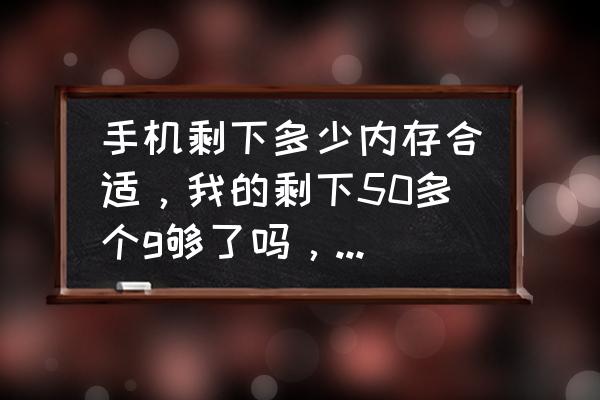 win10系统保留空间设置多大合适 手机剩下多少内存合适，我的剩下50多个g够了吗，买的128g的？