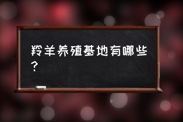 藏羚羊的栖息地点在哪里 羚羊养殖基地有哪些？