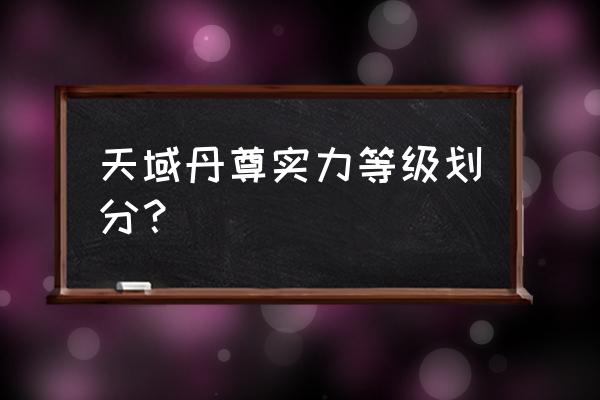 永恒仙域仙府怎么搞 天域丹尊实力等级划分？