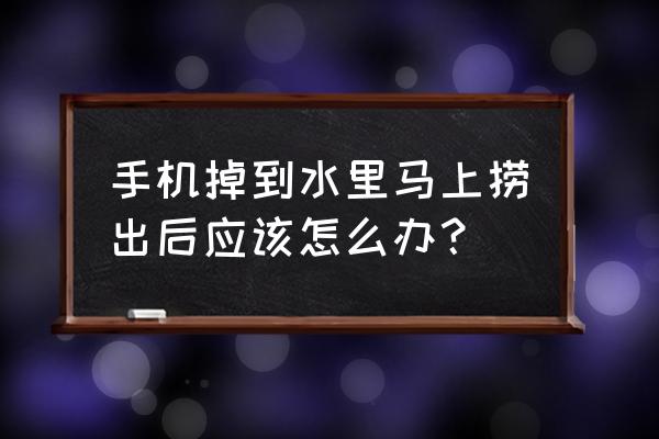 手机掉水里了正确处理方法 手机掉到水里马上捞出后应该怎么办？